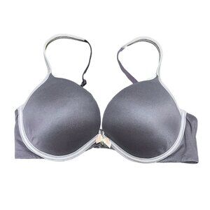 Victorias Secret Bra Body by Victoria Push-up Underwire Molded Cup Gray/Blue 34D